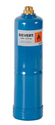 Sievert 200019 Bombola di gas 340G senza rubinetto e gancio, riempita e ricaricabile