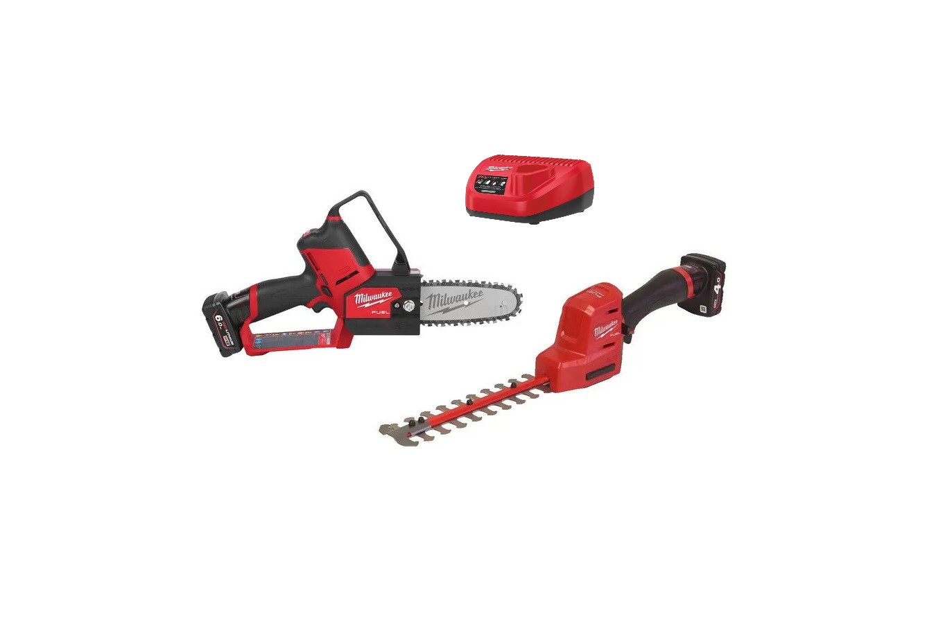 Milwaukee 4933493208 M12 FPP2OP2-642 Comboset 12V 4.0/6.0Ah Li-Ion - M12 FHS Pruner + M12 FHT20 Hedge Trimmer