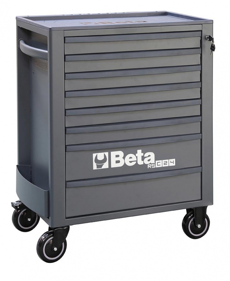 Beta 024004087 Carrello portautensili, grigio antracite Con 8 cassetti - 740x445x969 mm
