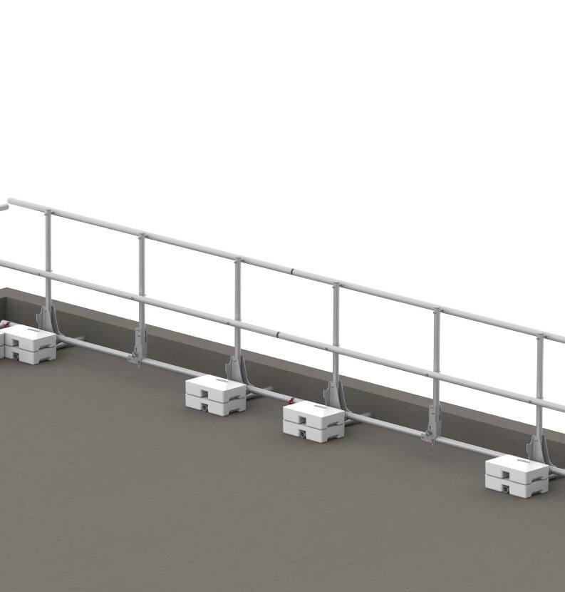 Altrex C500641 EP6 Protezione per bordo tetto 2x3 m, blocchi di cemento inclusi