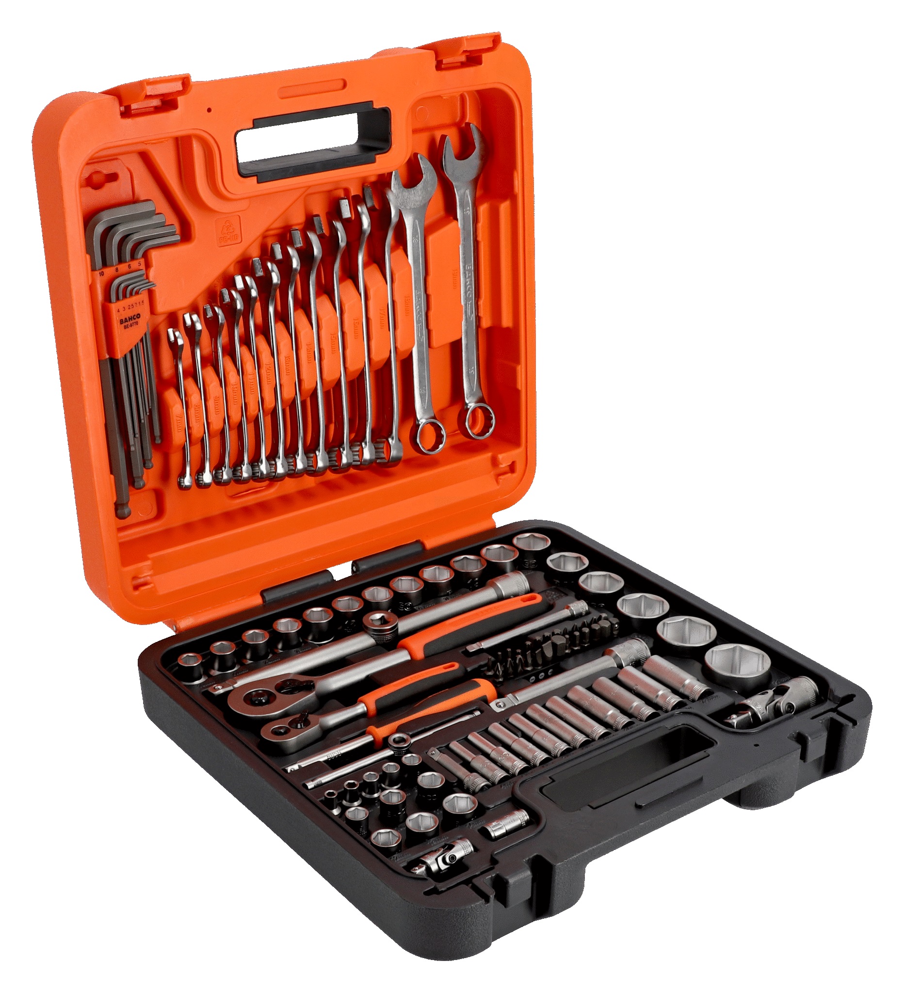 Bahco S98MC1H Set di chiavi a bussola e a bussola profonda da 1/4" e 1/2" 98 pezzi