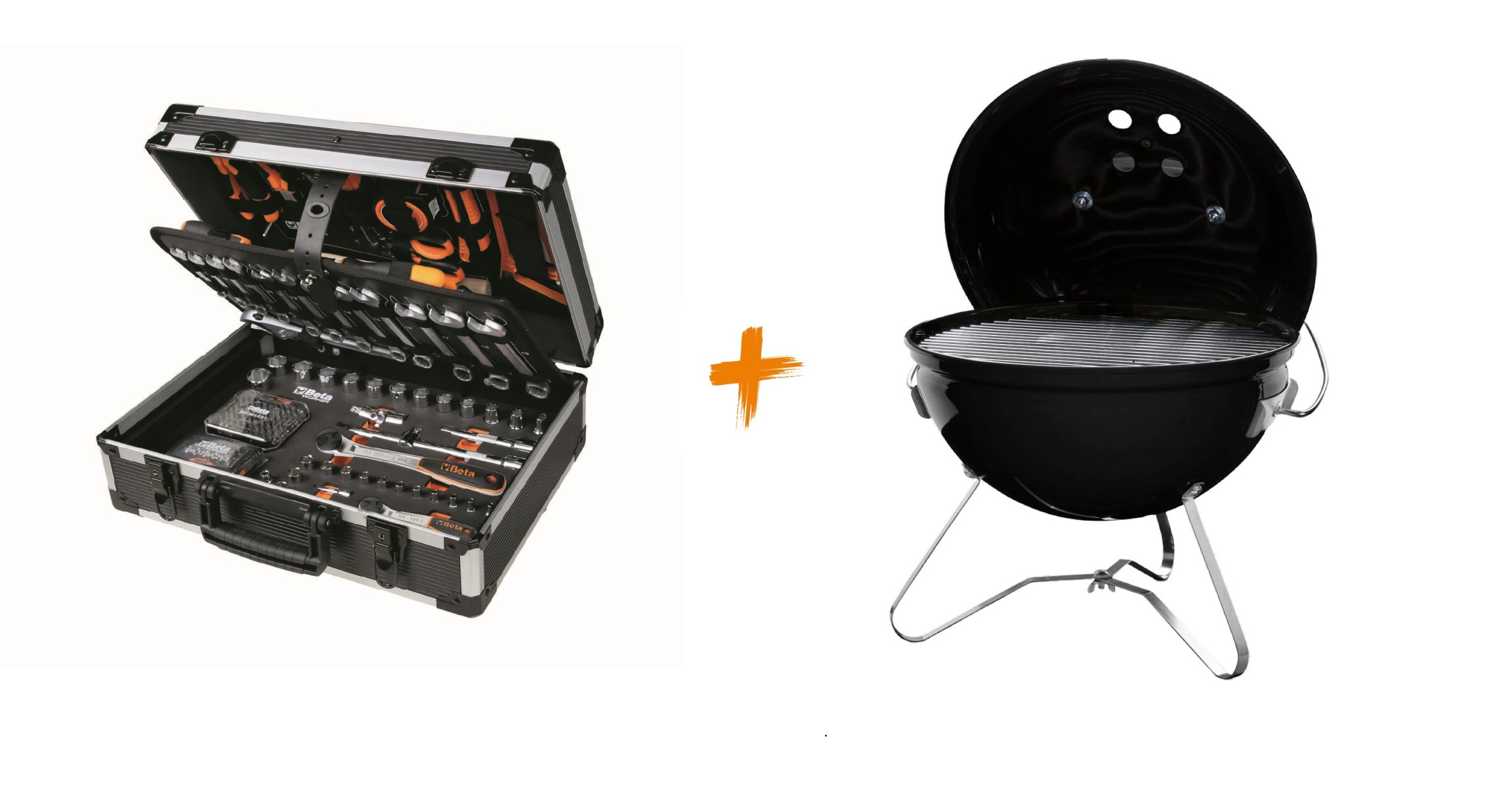 Beta ZNLWK0004 BW 2056T/E-TROLLEY Valigia portautensili con 163 pezzi + BBQ compatto in omaggio