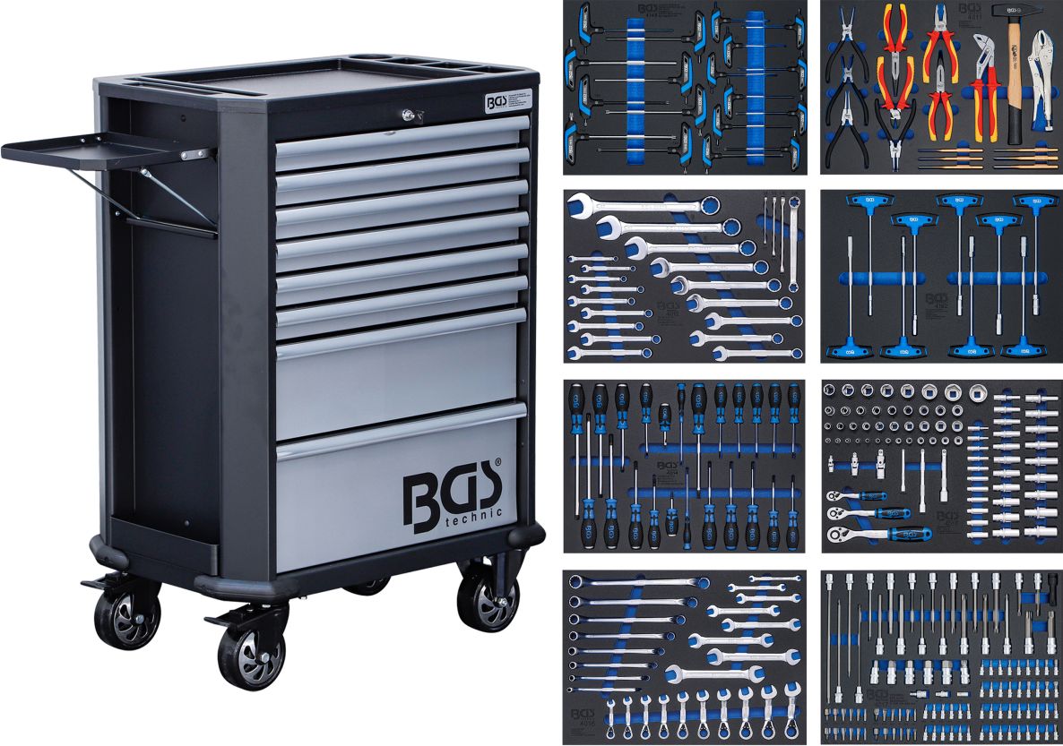 BGS 4007 Carrello portautensili 8 cassetti con 299 utensili
