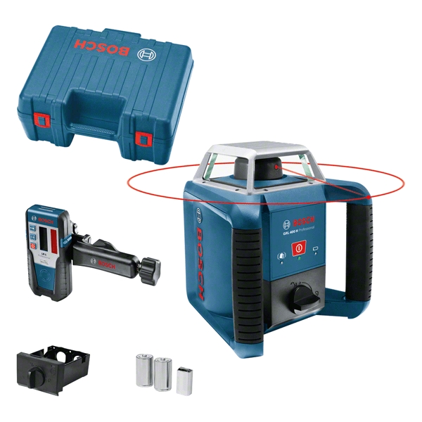 Bosch Professional 0601061800 Laser rotante GRL400H + ricevitore LR1