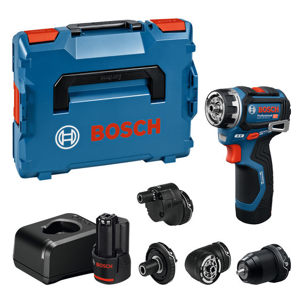 Bosch Professional 06019N7101 GSR12V-32FC Trapano a batteria 2x GBA 12V 2.0Ah e caricatore GAL 12V-20 in L-Boxx