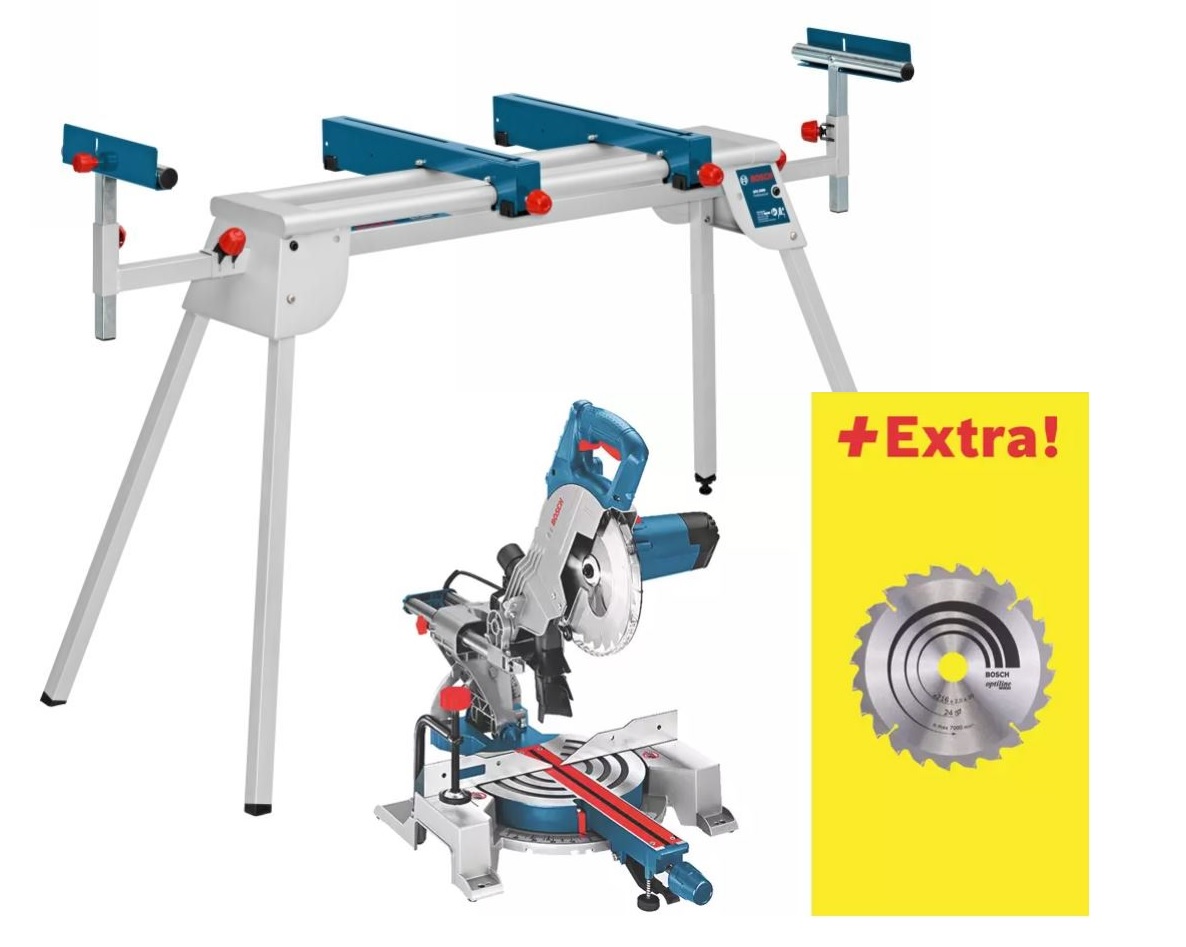 Bosch Professional GCM80SJ-SET GCM 80 SJ Troncatrice 216 mm 1400 W + carrello GTA 2600