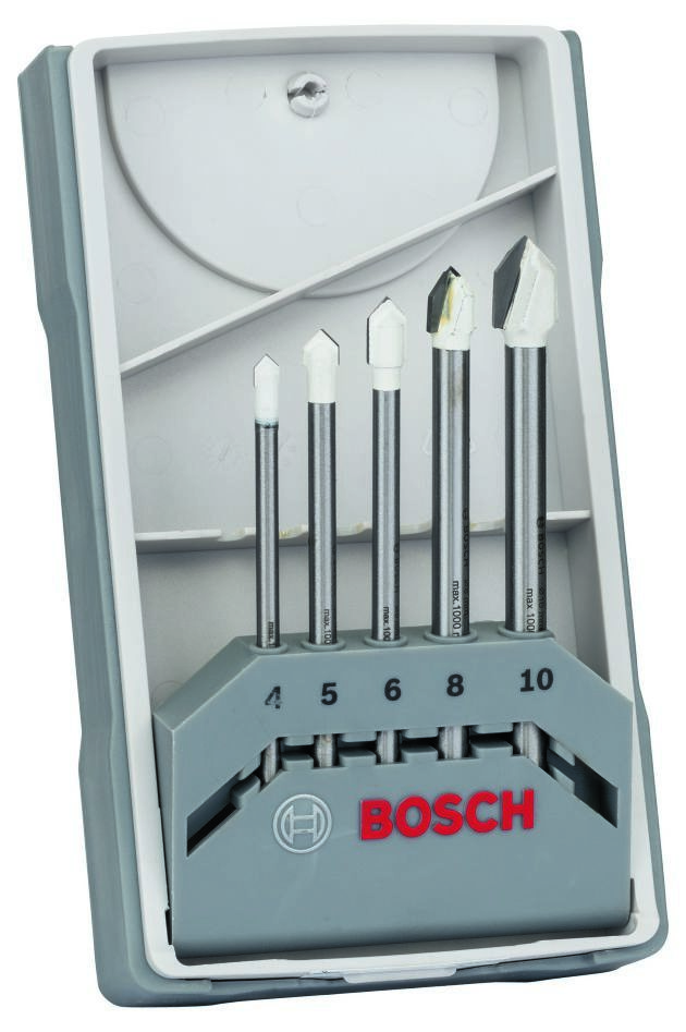 Bosch Professional Accessori 2608587169 CYL-9 Set di punte per piastrelle in ceramica 4/5/6/8/10 mm