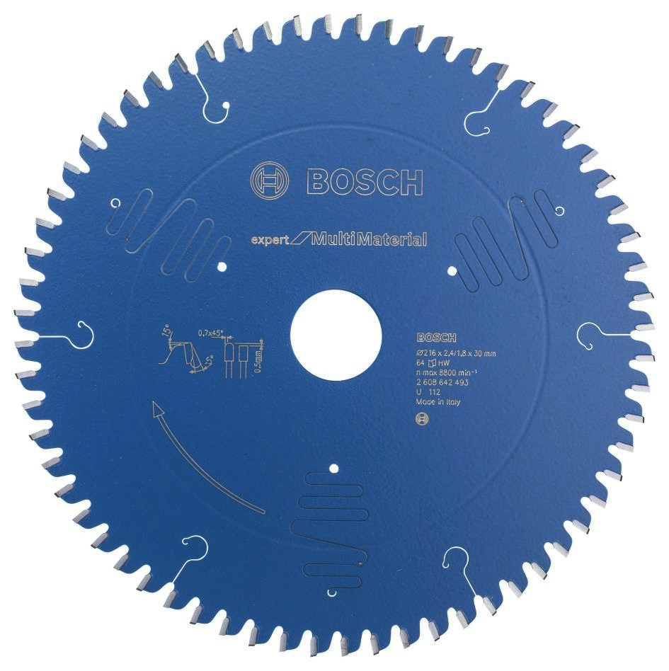 Bosch Professional Accessori 2608642493 Lama circolare 216 x 30 x 64T Expert per multimateriali