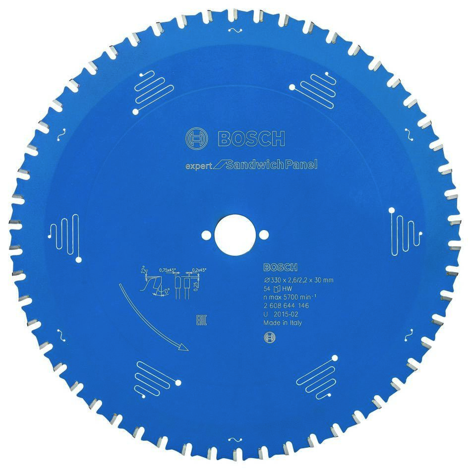 Bosch Professional Accessori 2608644146 Lama circolare in metallo duro Expert per pannelli sandwich 330 x 30 x 54T