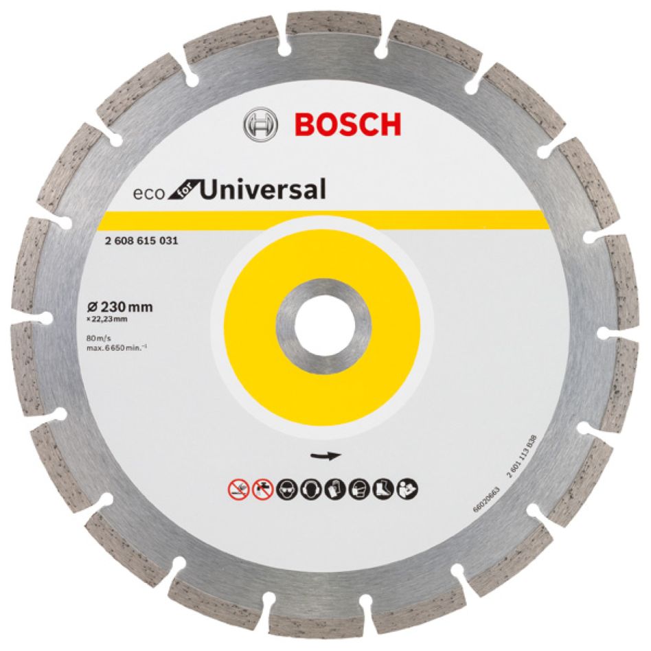Bosch Professional Accessori 2608615031 Disco diamantato Universal Bosch Line 230x22,23x2,6x7