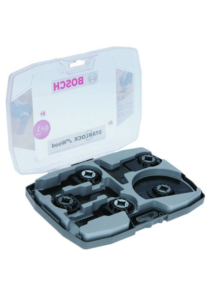 Bosch Professional Accessori 2608664623 Set di accessori multiutensile da 7 pezzi in legno per multiutensile Bosch con attacco starLock