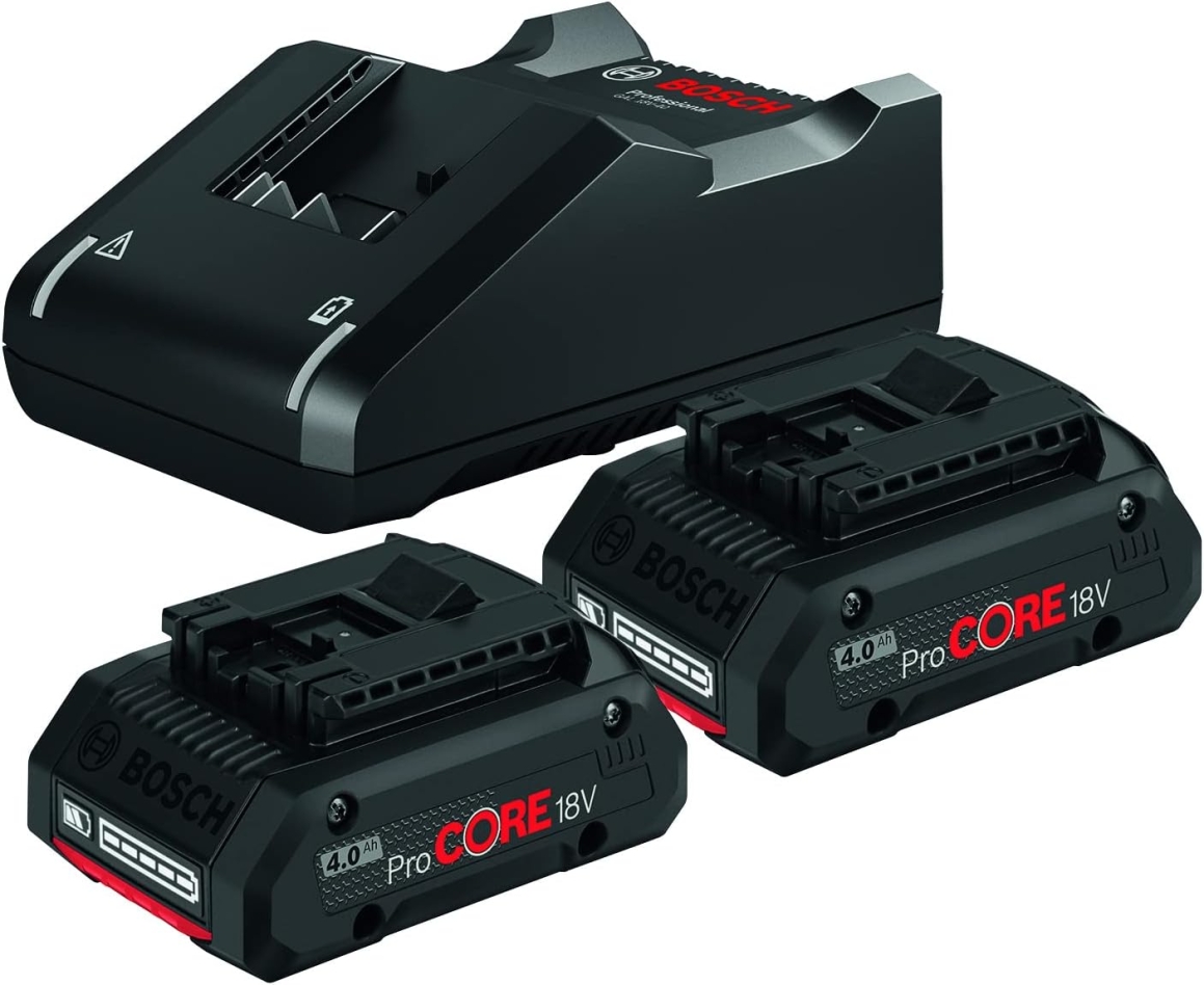 Bosch Professional Accessori 1600A01BA3 Set di avviamento 18V Advanced - 2 x batteria ProCORE 18V 4.0Ah + caricatore GAL 18 V-40