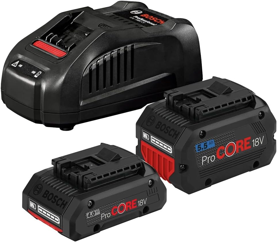Bosch Professional Accessori 1600A0214A 1 x ProCORE18V 40Ah + 1 x ProCORE 18V 5,5Ah + caricatore GAL 1880 CV