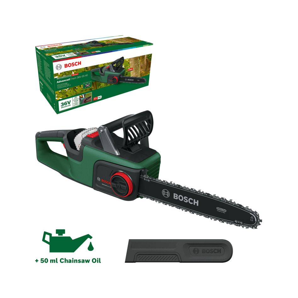 Bosch DIY 06008B8601 Motosega a batteria AdvancedChain 36V-35-30 senza batterie e caricabatterie