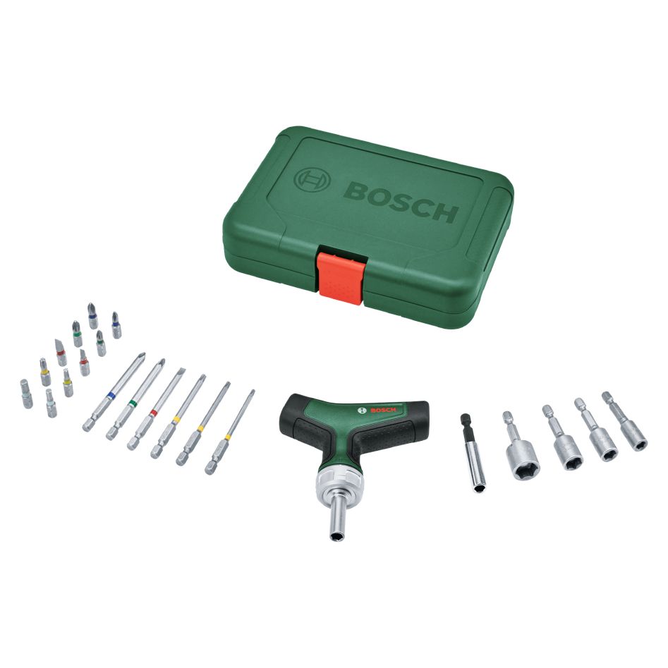 Bosch DIY Accessori 1600A02Z9T Set di cacciaviti con impugnatura a T 22 pezzi