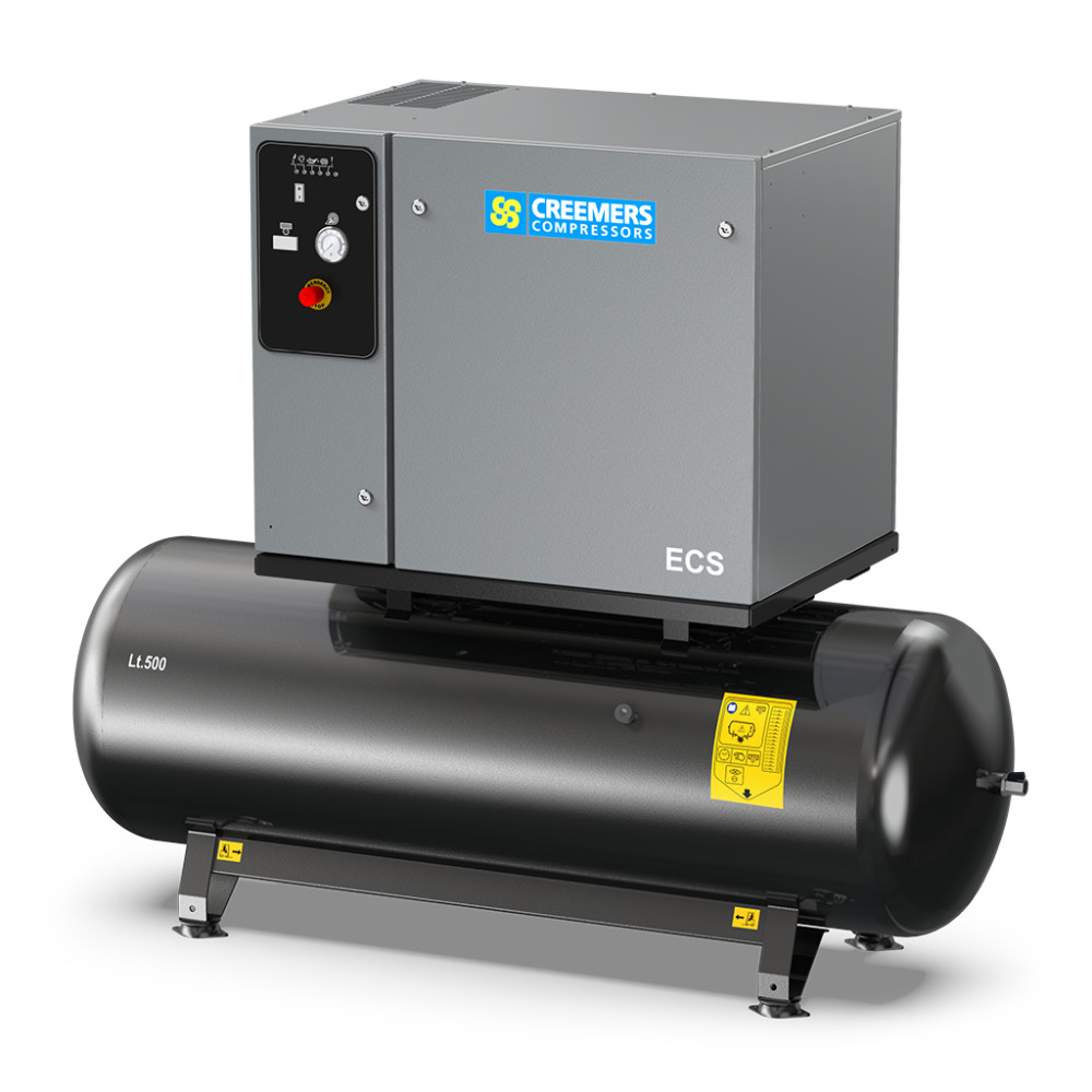 Creemers 4116026202 ECS 660/270 YD Compressore stazionario silenzioso a pistoni 11 bar 5,5 CV/4 kW 355 l/min 270 l 