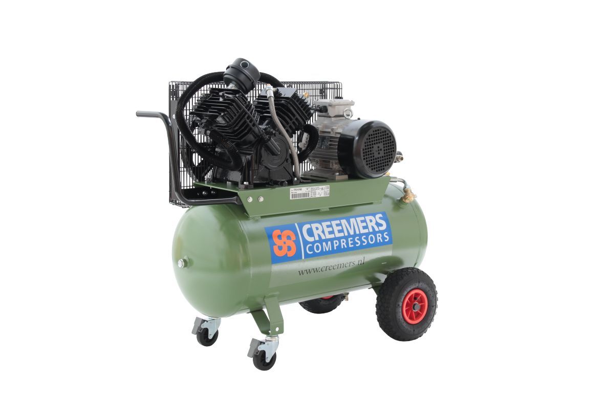 Creemers 1839039059 CSG 450/90L Compressore mobile a pistoni Heavy Duty 230V 10 bar 3 hp/2,2 kW 290 l/min 90 l