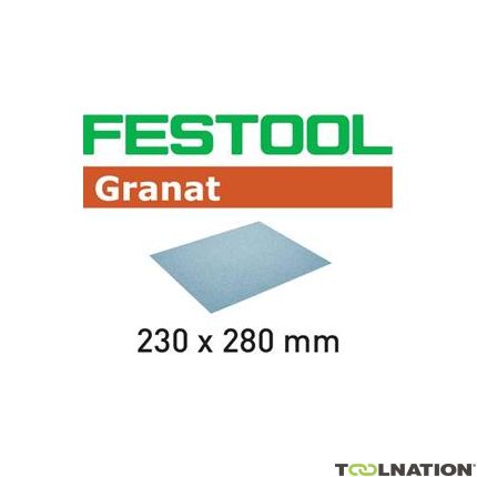 Festool Accessori 201089 Carta abrasiva GRANAT 230x280 P100 GR/50 - 1