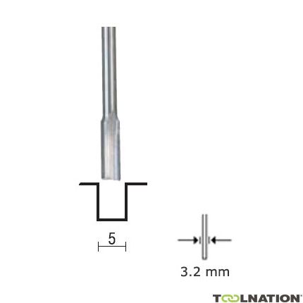 Proxxon 29026 Fresa per scanalatura 4,3 mm, gambo 3,2 mm - 1