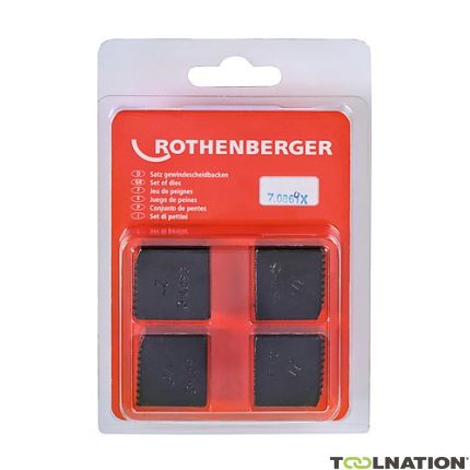 Rothenberger Accessori 070869X Ganasce di taglio, BSPT R, 1 1/2", 4 pezzi - 1