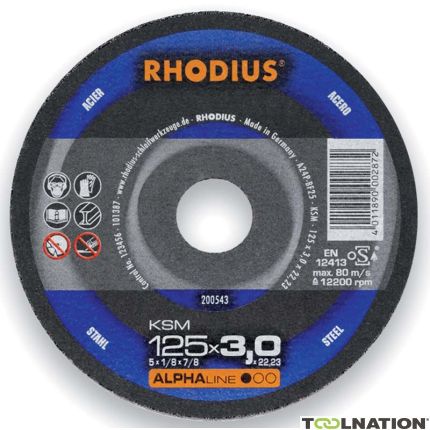 Rhodius 200543 KSM Disco da taglio in metallo 125 x 3.0 x 22,23 mm - 1