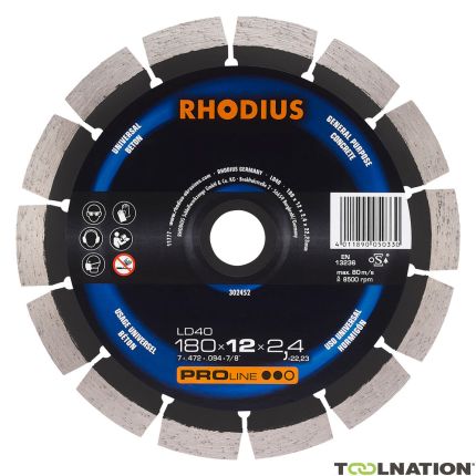 Rhodius 302452 LD40 Disco da taglio diamantato 180 mm - 1