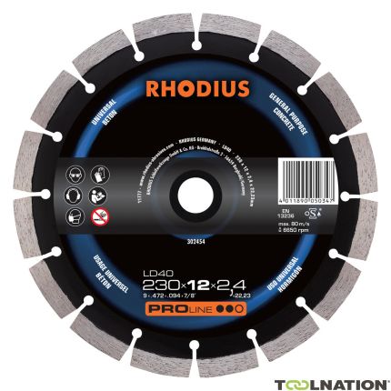 Rhodius 302454 LD40 Disco da taglio diamantato 230 mm - 1