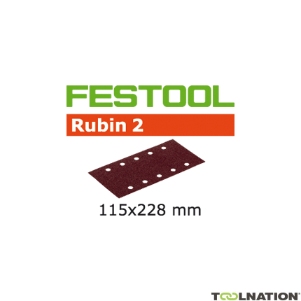 Festool Accessori 499031 Nastri abrasivi Rubin 2 STF 115x228/10 P60 RU/50 - 1