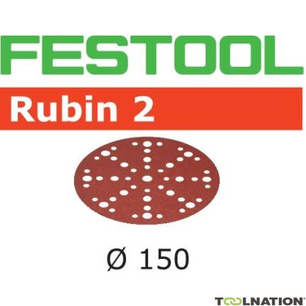 Festool Accessori 575181 Dischi abrasivi Rubin 2 STF D150/48 P100 RU2/10 - 1