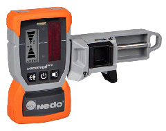 Nedo 430336 ACCEPTOR Ricevitore laser di linea con display in mm e morsetto per asta a fissaggio rapido