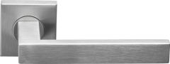 1501D066INXX2 BASICS BSQ2-G Maniglia per porta sospesa su rosetta quadrata in acciaio inox opaco sinistra