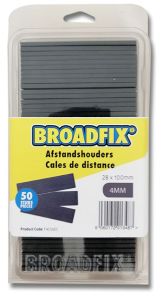 BROADFIX F4C50EC Spessori piatti 100x28mm, 4mm, 50 pezzi
