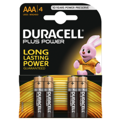 D141117 Batterie alcaline Plus Power AAA 4 pz.