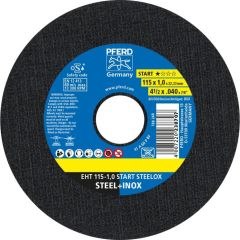 Pferd 69120943 Disco da taglio EHT 115x1,0x22,23 mm linea di partenza diritta START STEELOX per acciaio/acciaio inox