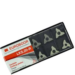 Euroboor LKS.20-R Placchette in metallo duro R2.5 per fresa a smussare B45S per 10 pezzi