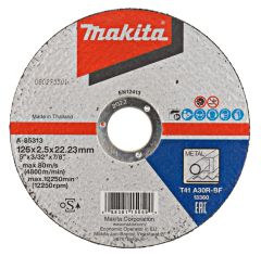 Makita Accessori A-85313 Disco da taglio Metallo 125 x 22,2 mm 1 pezzo