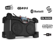 RH3 RockHart BT Radio da costruzione DAB+ e Bluetooth Alimentazione a 230 volt o batteria
