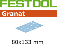 Festool Accessori 497128 Fogli abrasivi Granat STF 80x133 P80 GR/10