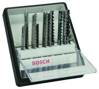 Bosch Professional Accessori 2607010540 Set di 10 lame per seghetto alternativo Robust Line Wood expert