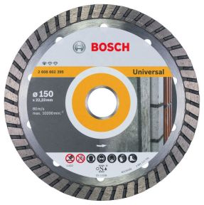 Bosch Professional Accessori 2608602395 Disco da taglio diamantato Standard per Universal Turbo 150 x 22,23 x 2,5 x 10 mm