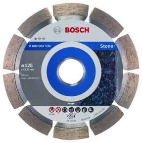 Bosch Professional Accessori 2608602598 Disco da taglio diamantato Standard per pietra 125 x 22,23 x 1,6 x 10 mm