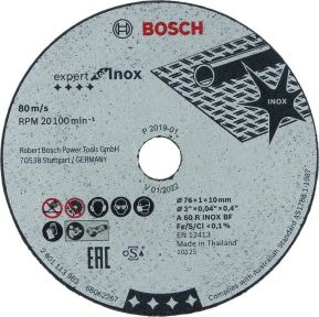 Bosch Professional Accessori 2608601520 Disco da taglio Metallo 76 x 10 x 1 mm 5 pezzi