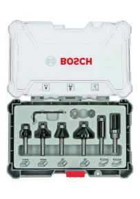 Bosch Professional Accessori 2607017468 Set di frese per bordi da 6 pezzi con gambo da 6 mm