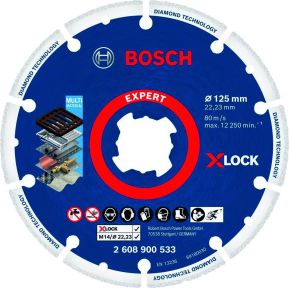 Bosch Professional Accessori 2608900533 X-LOCK disco diamantato in metallo 125 x 22,23 mm