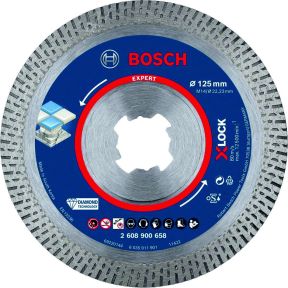 Bosch Professional Accessori 2608900658 Disco diamantato Expert HardCeramic X-LOCK 125 x 22,23 x 1,4 x 10 mm