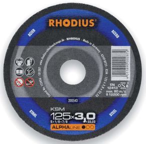 Rhodius 200543 KSM Disco da taglio in metallo 125 x 3.0 x 22,23 mm