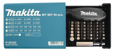 Makita Accessori P-20183 Set di punte standard da 38 pezzi in scatola