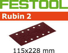 Festool Accessori 499031 Nastri abrasivi Rubin 2 STF 115x228/10 P60 RU/50