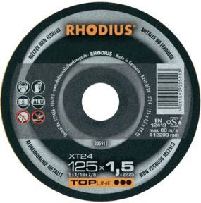 Rhodius 205911 XT24 disco da taglio sottile in alluminio 125 x 1,5 x 22,23 mm