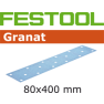 Festool Accessori 497203 Fogli abrasivi 280 Granat 50 pz STF 80x400 P280 GR/50 - 1